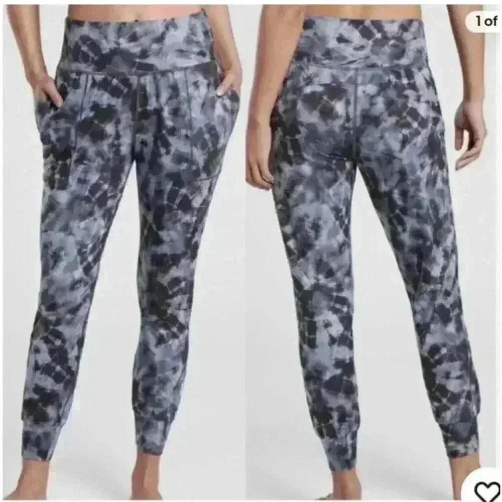 Athleta Salutation Printed Jogger Calypso‎ | Navy Blue | SZ XXS